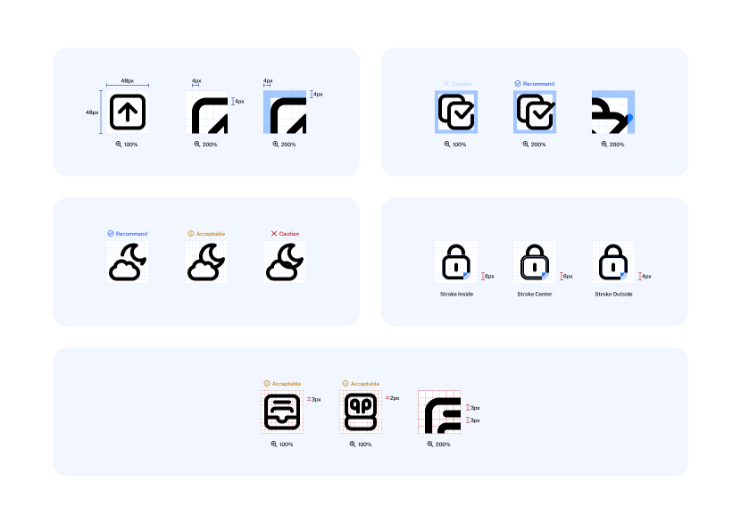 Bộ quy chuẩn thiết kế biểu tượng của Break Symbols. Ảnh: Interfase