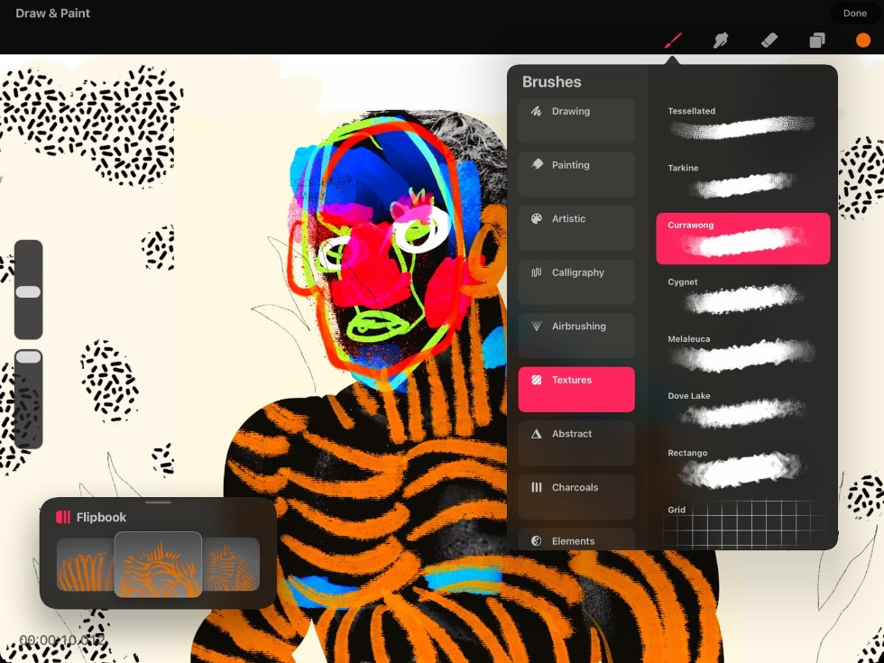 Ứng dụng hỗ trợ nhiều tính năng hữu ích cho nghệ sĩ sáng tạo hoạt hình. Nguồn: Procreate